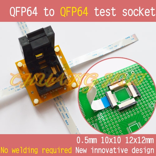 IC ׽Ʈ QFP64 to QFP64 ׽Ʈ  QFP64 TQFP64 ġ = 0.5mm ũ = 10x10mm 12x12mm  